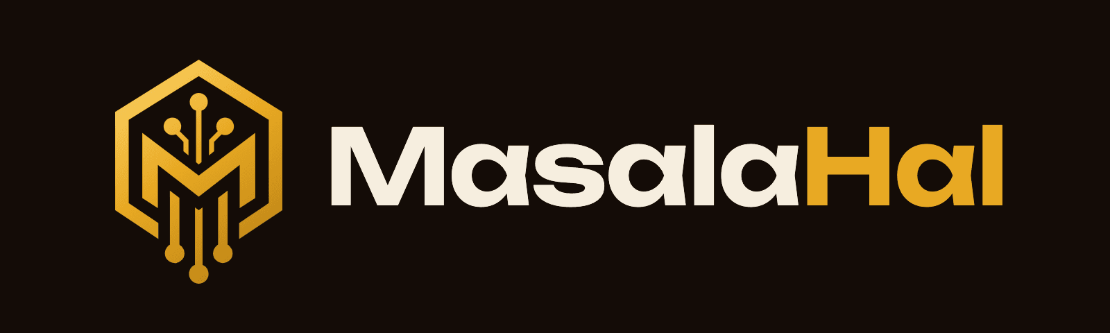 MasalaHal logo — dark background